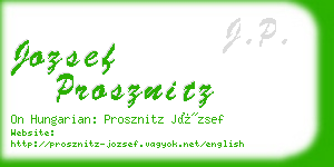 jozsef prosznitz business card